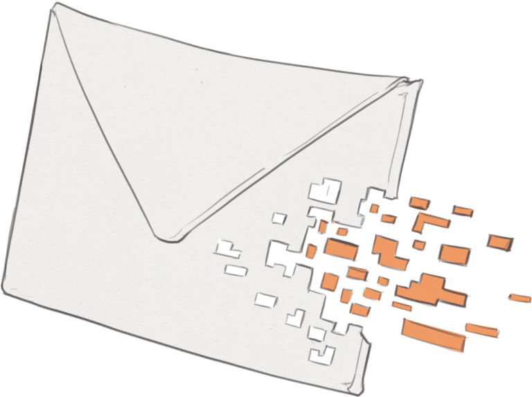 Ein gezeichnetes Icon einer E-Mail